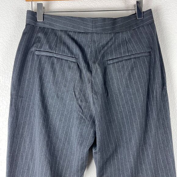 Rag Bone Wool Pants Womens 2 Dark Gray Pin Stripe Trouser Classic Tapered - Picture 8 of 12